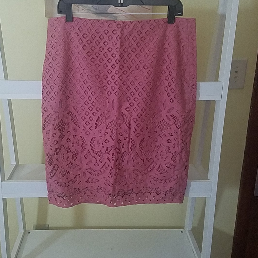 Loft Outlet Lace Pencil Skirt